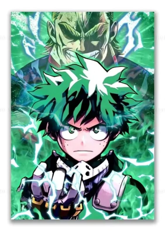 Anime My Hero Academia Izuku Midoriya And All Might Poster
