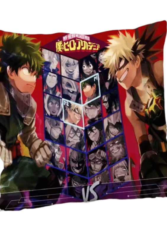 Anime My Hero Academia Izuku Midoriya Vs Katsuki Bakugo Pillowcase