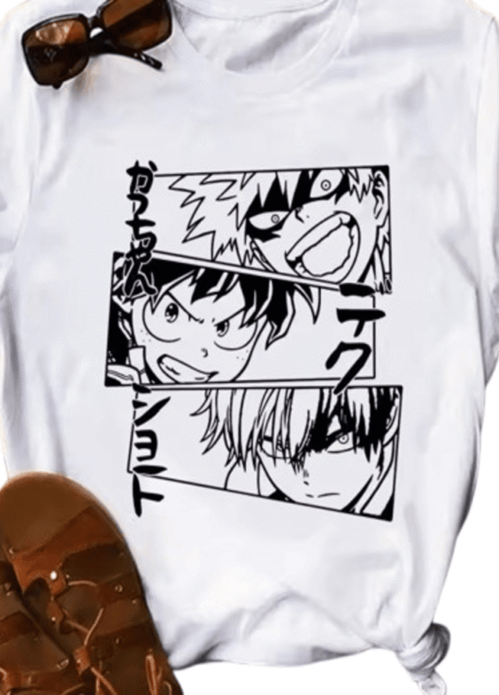 Anime My Hero Academia Character Polyester T-Shirt