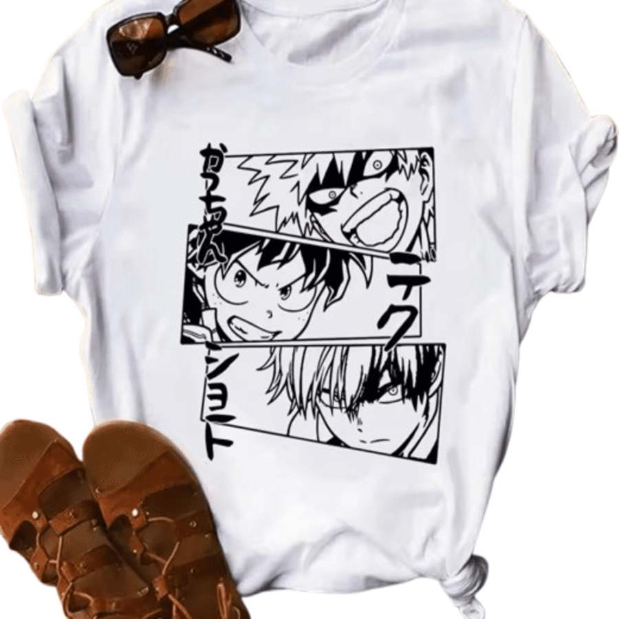 Anime My Hero Academia Character Polyester T-Shirt Anime My Hero Academia Character Polyester T-Shirt
