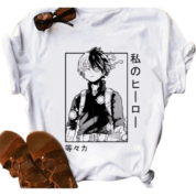 Anime My Hero Academia Shoto Todoroki White T-Shirt