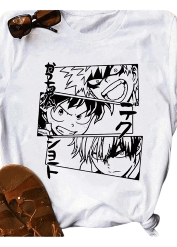 Anime My Hero Academia Izuku And Shoto With Katsuki T-Shirt
