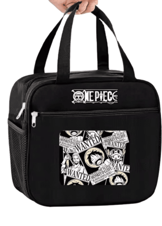 Anime One Piece Wanted Characters Printed Insulated Lunch Bag