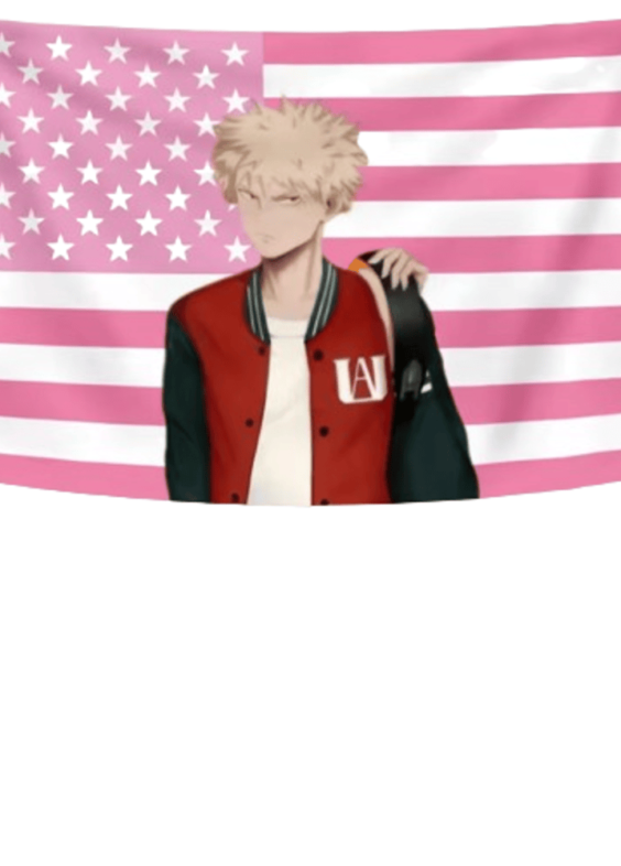 My Hero Academia Anime Katsuki Bakugo Flag Poster