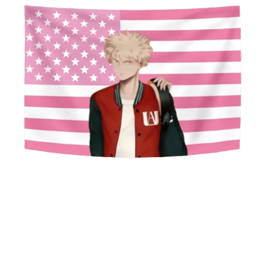 My Hero Academia Anime Katsuki Bakugo Flag Poster