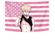 My Hero Academia Katsuki Bakugo Anime Flag Poster
