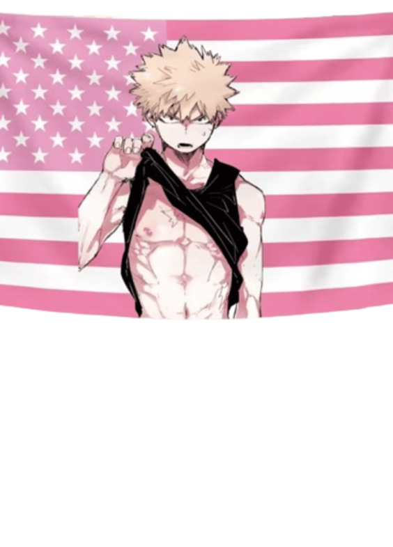 My Hero Academia Katsuki Bakugo Anime Flag Poster