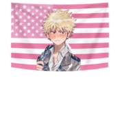 My Hero Academia Anime Katsuki Bakugo Flag Art Poster