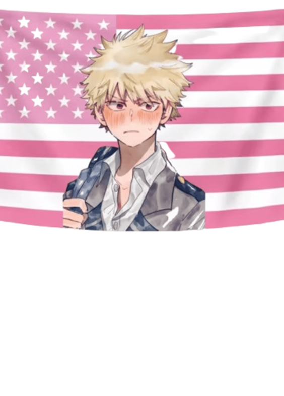 My Hero Academia Anime Katsuki Bakugo Flag Art Poster