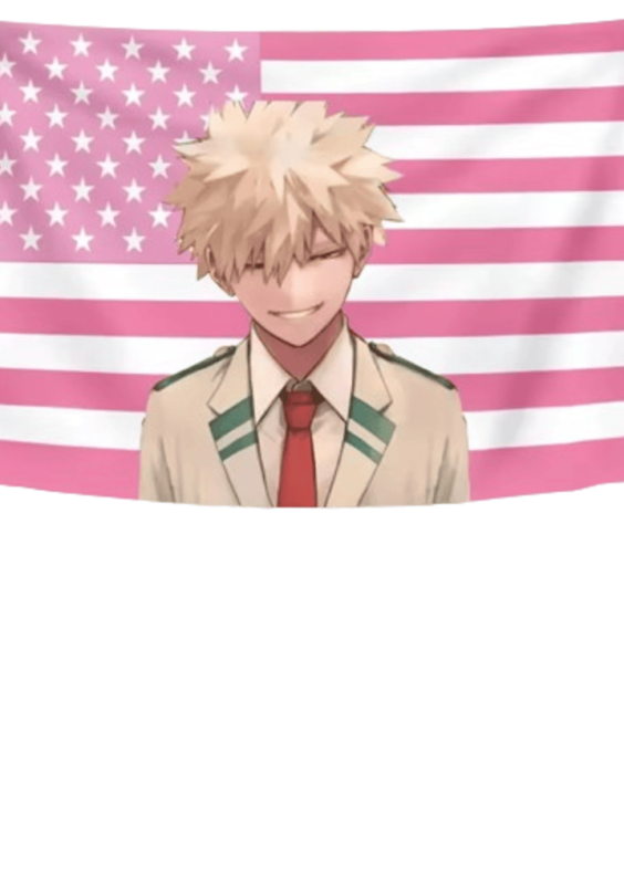 My Hero Academia Anime Katsuki Bakugo Printed Flag Poster