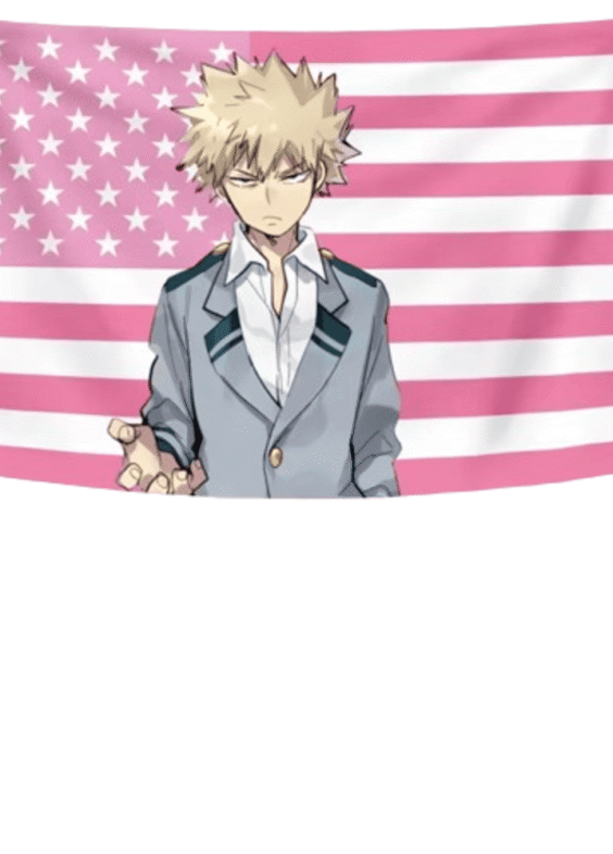 Anime My Hero Academia Katsuki Bakugo Flag Poster