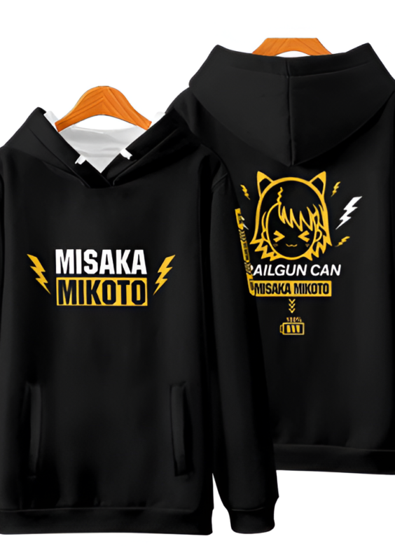 Anime A Certain Magical Index Railgun Can Misaka Mikoto Hoodie