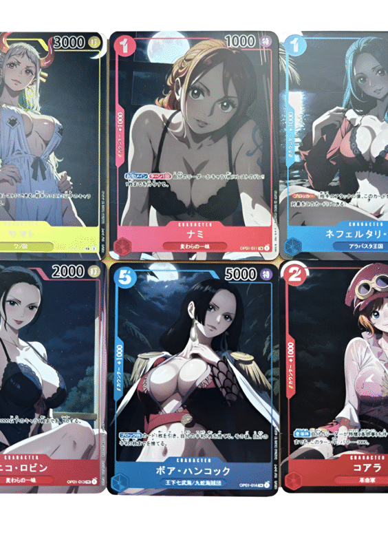 6Pcs/set One Piece Anime Yamato Nami Boa Hancock Vivi Collection Cards