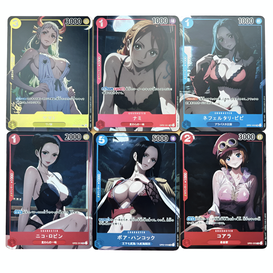 6Pcs/set One Piece Anime Yamato Nami Boa Hancock Vivi Collection Cards