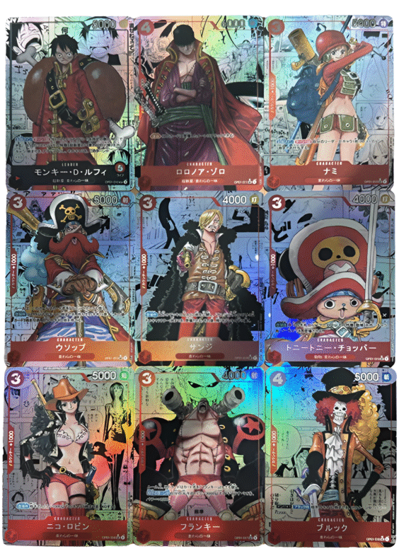 9Pcs/set One Piece Anime Characters Printed Trading Cards