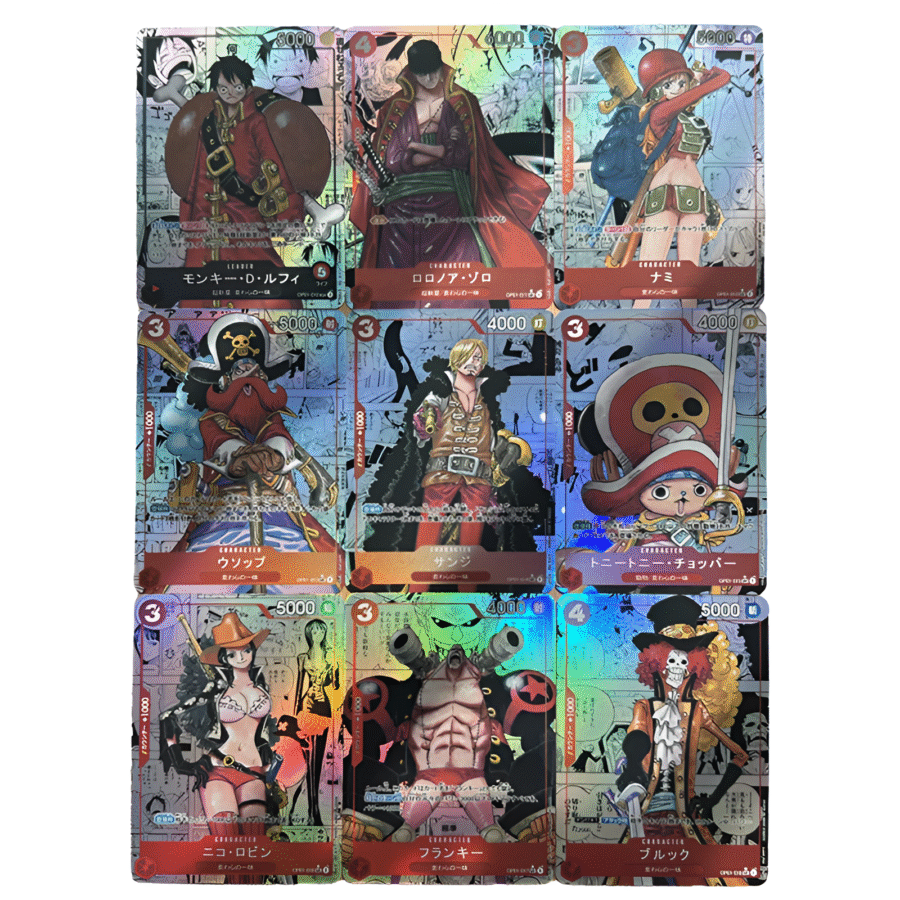 9Pcs/set One Piece Anime Characters Printed Trading Cards