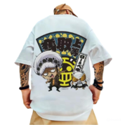 Anime One Piece Trafalgar D. Water Law Loose Outfit T-Shirt