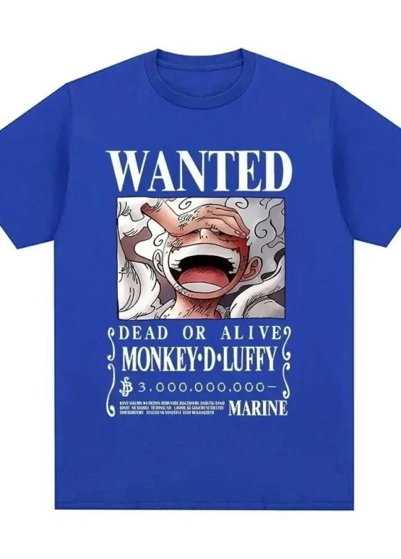 One Piece Wanted Gear 5 Monkey D. Luffy Anime T-Shirt