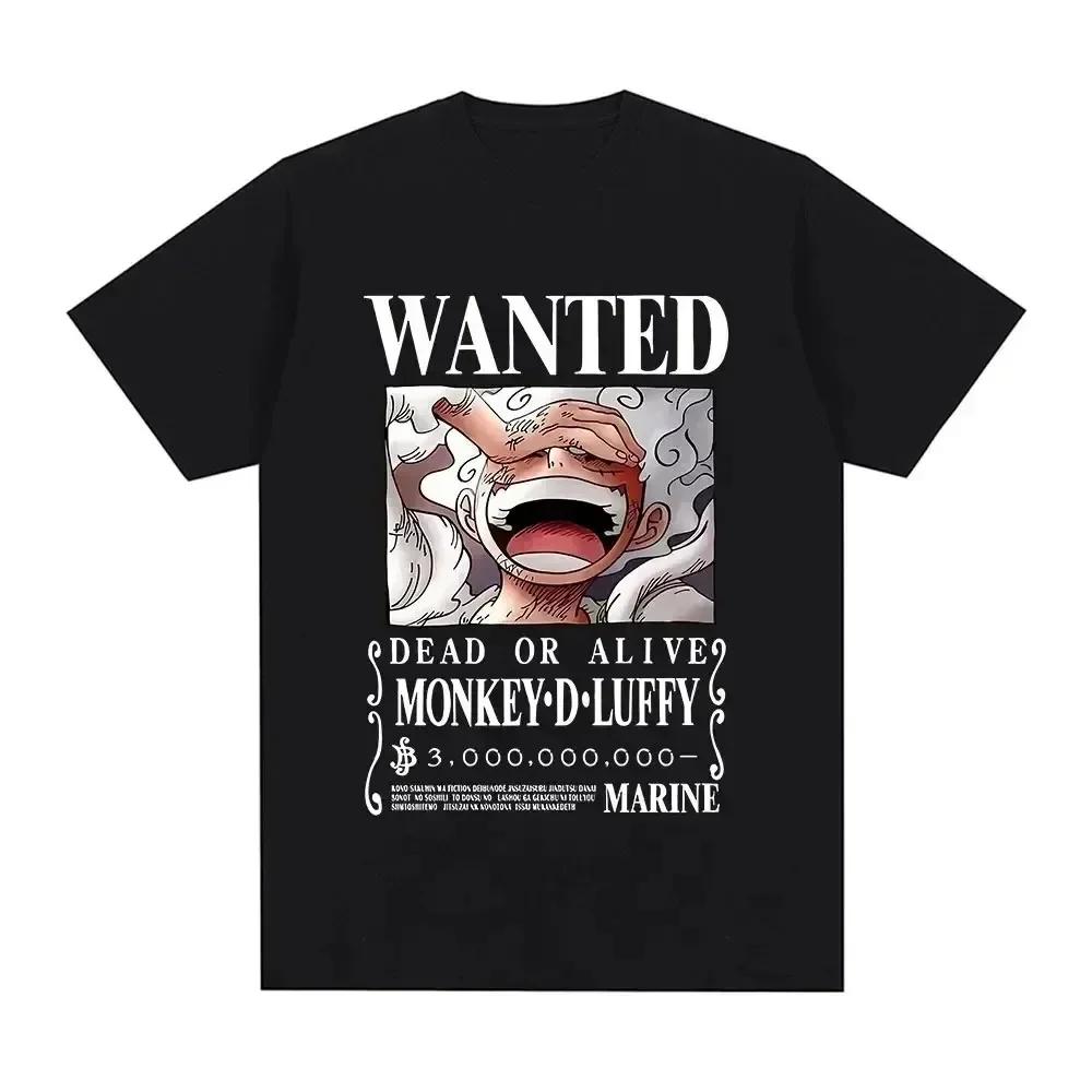 Anime One Piece Wanted Gear 5 Luffy T-Shirt Anime One Piece Wanted Gear 5 Luffy T-Shirt