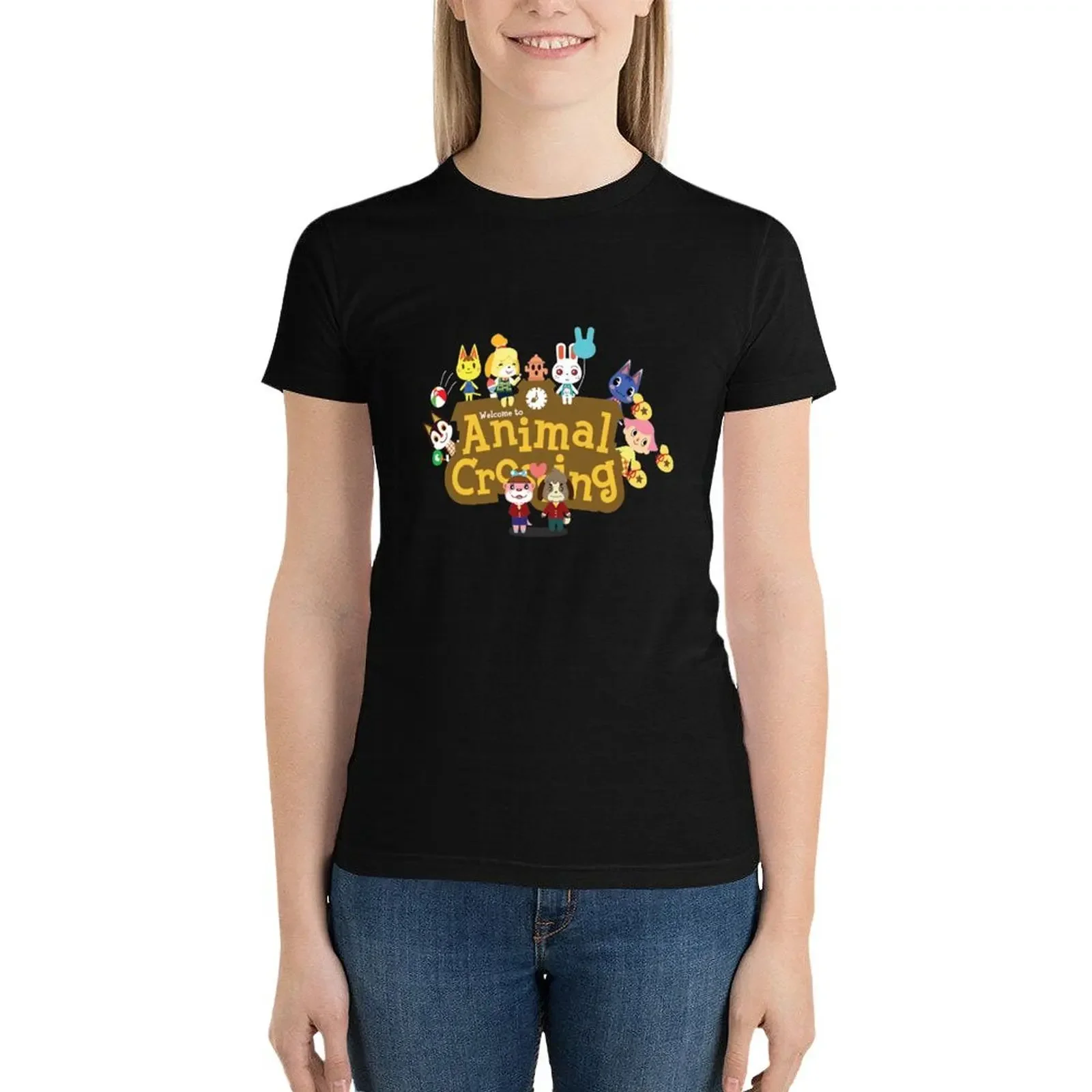 Anime Animal Crossing Character Printed T-Shirt Anime Animal Crossing Character Printed T-Shirt