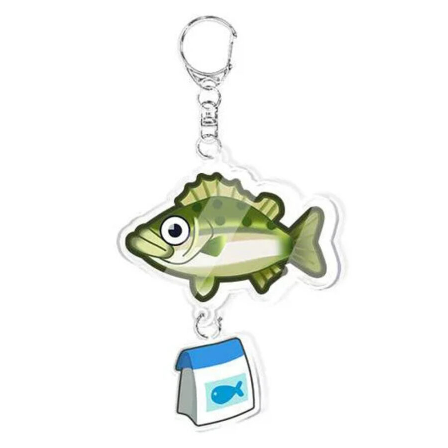 Anime Animal Crossing: New Horizons Sea Bass Fish Acrylic Keychain Anime Animal Crossing: New Horizons Sea Bass Fish Acrylic Keychain
