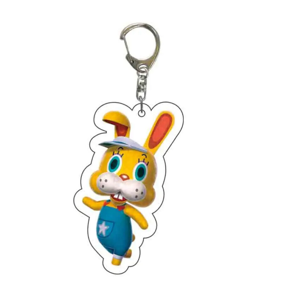Anime Animal Crossing: New Horizons Zipper T. Bunny Acrylic Keychain Anime Animal Crossing: New Horizons Zipper T. Bunny Acrylic Keychain