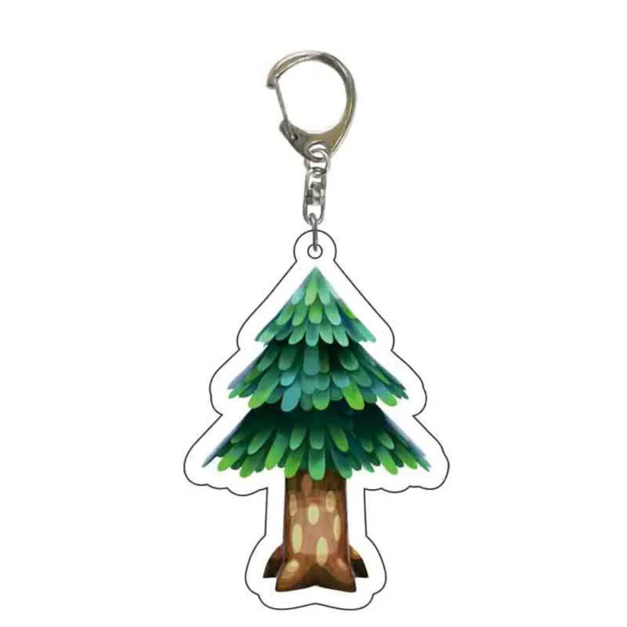 Anime Animal Crossing: New Horizons Cedar Tree Acrylic Keychain Anime Animal Crossing: New Horizons Cedar Tree Acrylic Keychain