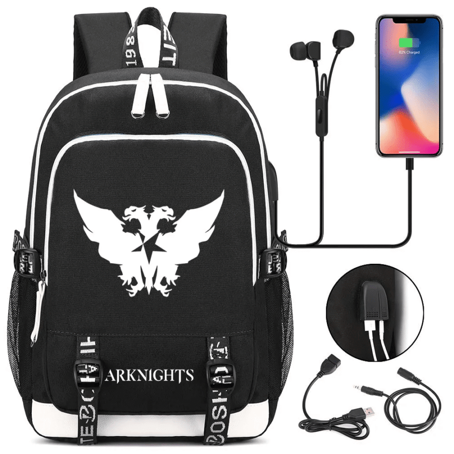 Anime Arknights Ursus USB Charging Backpack Anime Arknights Ursus USB Charging Backpack