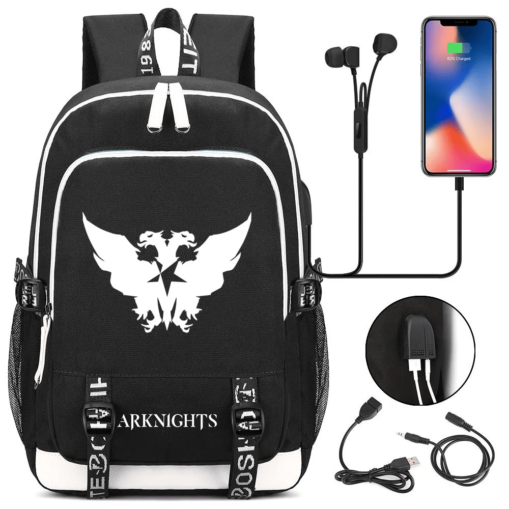 Anime Arknights Ursus USB Charging Backpack Anime Arknights Ursus USB Charging Backpack