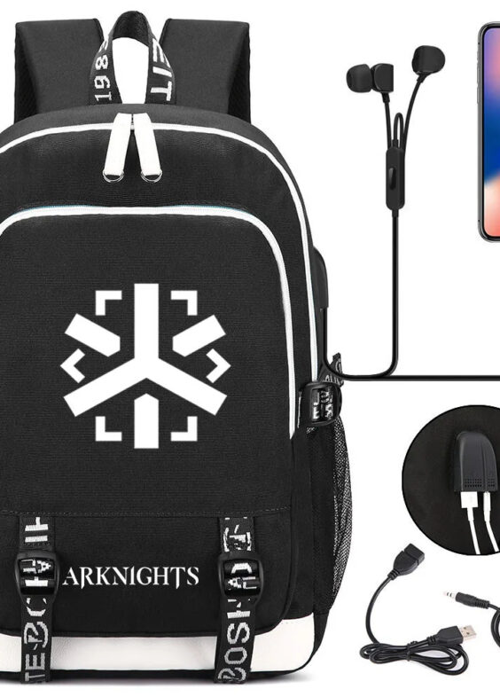 Anime Arknights Medic USB Charging Backpack