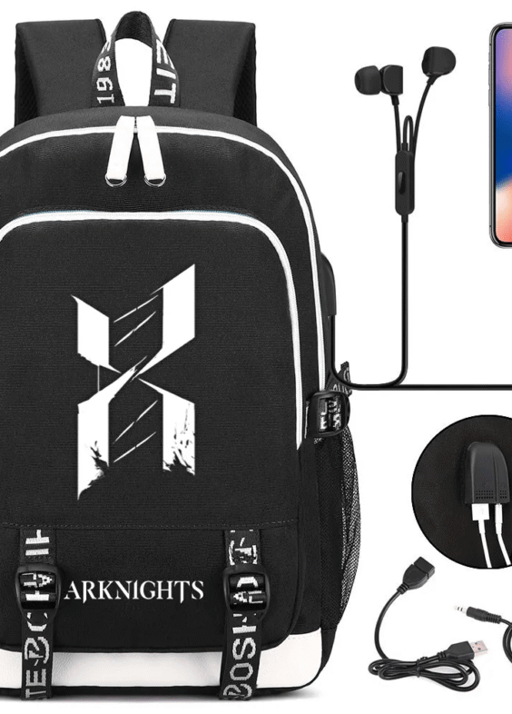 Anime Arknights Reunion USB Charging Backpack