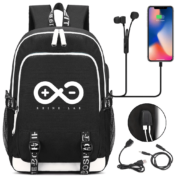 Anime Arknights Rhine Lab Printed USB Charging Backpack