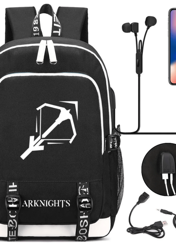 Anime Arknights Sniper USB Charging Backpack