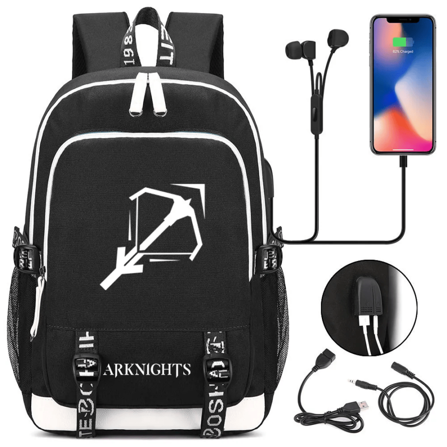 Anime Arknights Sniper USB Charging Backpack