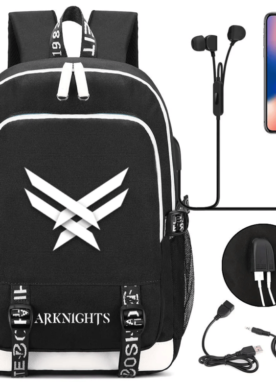 Anime Arknights Skyfire USB Charging Backpack