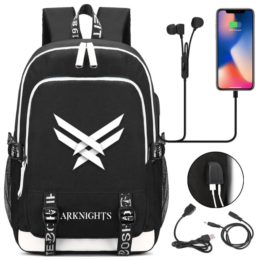 Anime Arknights Skyfire USB Charging Backpack