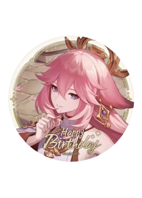 Anime Genshin Impact Yae Miko Birthday Series Badge