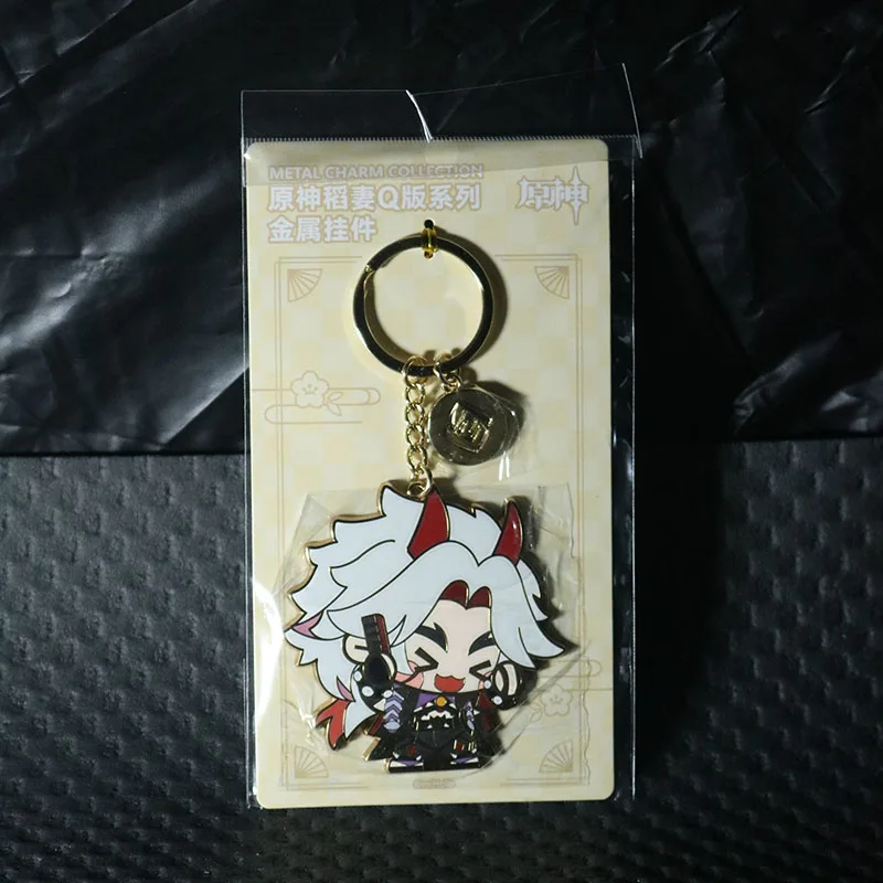 Sunsyea Genshin Impact Official Merch miHoYo Original Authentic Q Version Metal Keychain Pendant Kazuha Raiden Shogun Kokomi