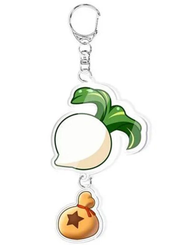 Anime Animal Crossing: New Horizons White Turnip Acrylic Keychain