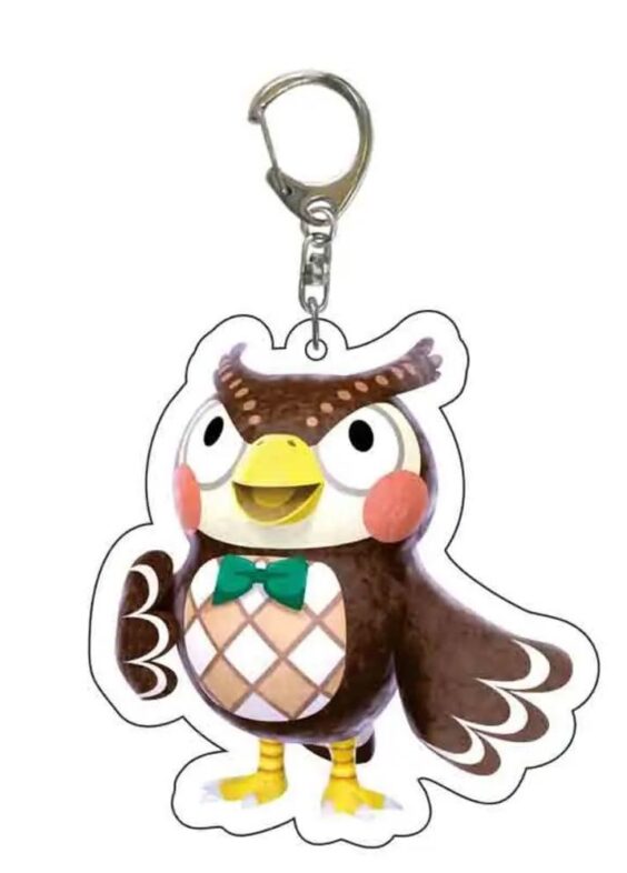 Anime Animal Crossing: New Horizons Blathers Acrylic Keychain