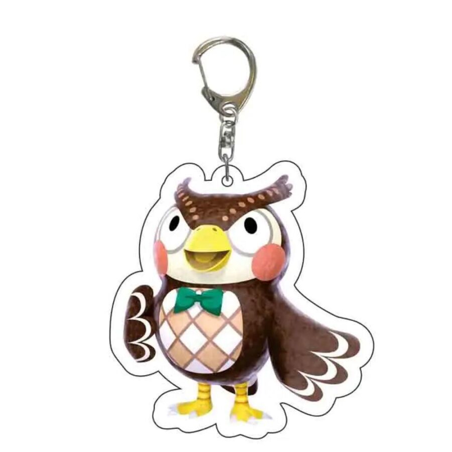Anime Animal Crossing: New Horizons Blathers Acrylic Keychain Anime Animal Crossing: New Horizons Blathers Acrylic Keychain