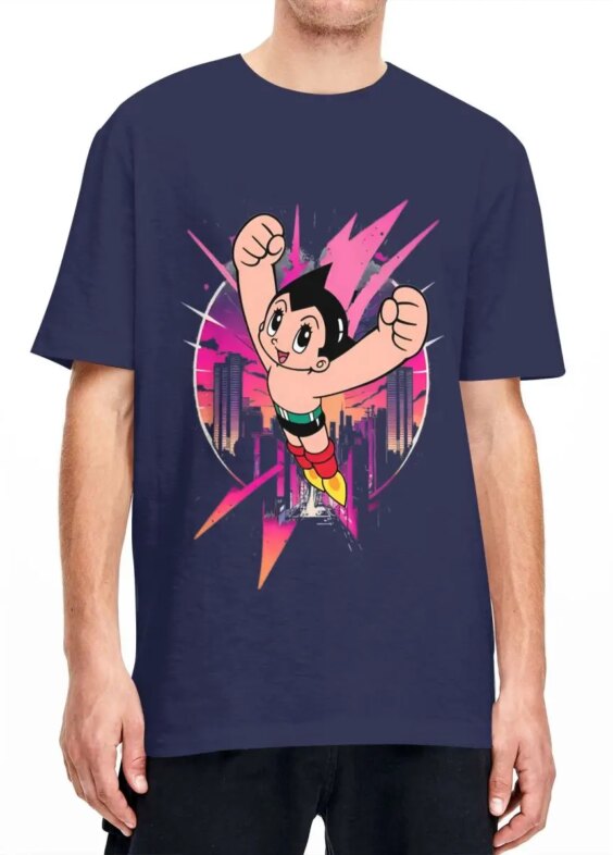 Astro Boy Anime Printed Round Neck T-Shirt