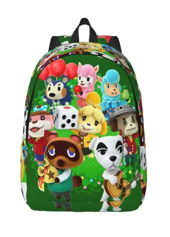 Anime Animal Crossing Characters Printed Backpack