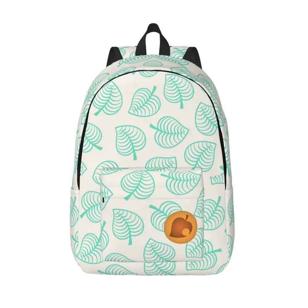 Anime Animal Crossing White Leaf Pattern Backpack Anime Animal Crossing White Leaf Pattern Backpack