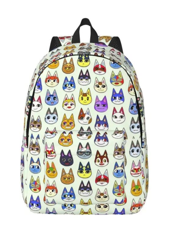 Anime Animal Crossing Cat Printed Backpack