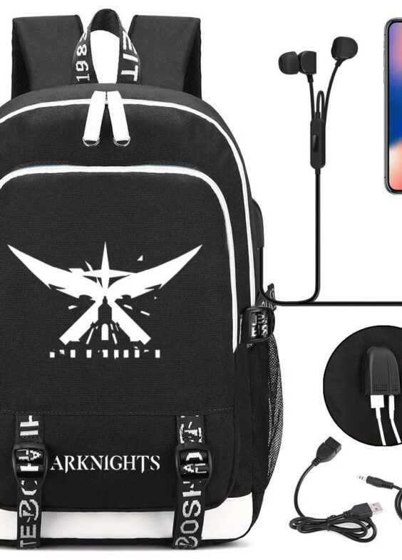Anime Arknights Iberia USB Charging Backpack