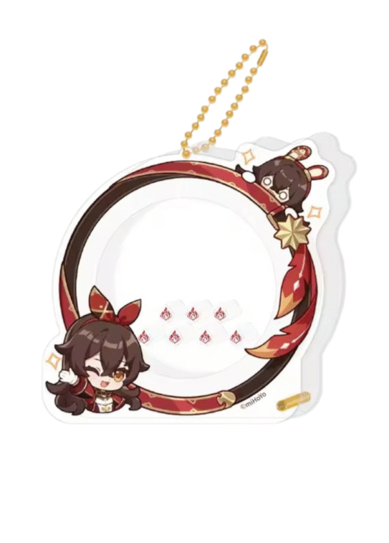 Anime Genshin Impact Amber Acrylic Storage Keychain