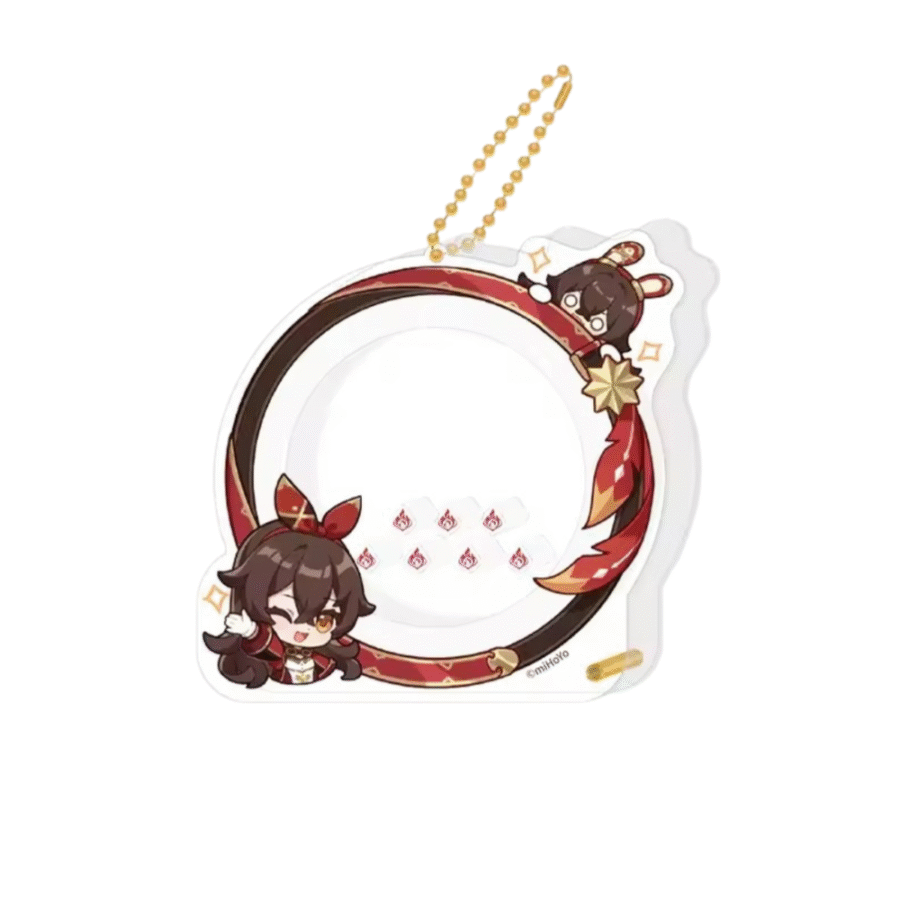 Anime Genshin Impact Amber Acrylic Storage Keychain Anime Genshin Impact Amber Acrylic Storage Keychain