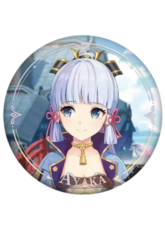 Anime Genshin Impact Ayaka Original Authentic Badge