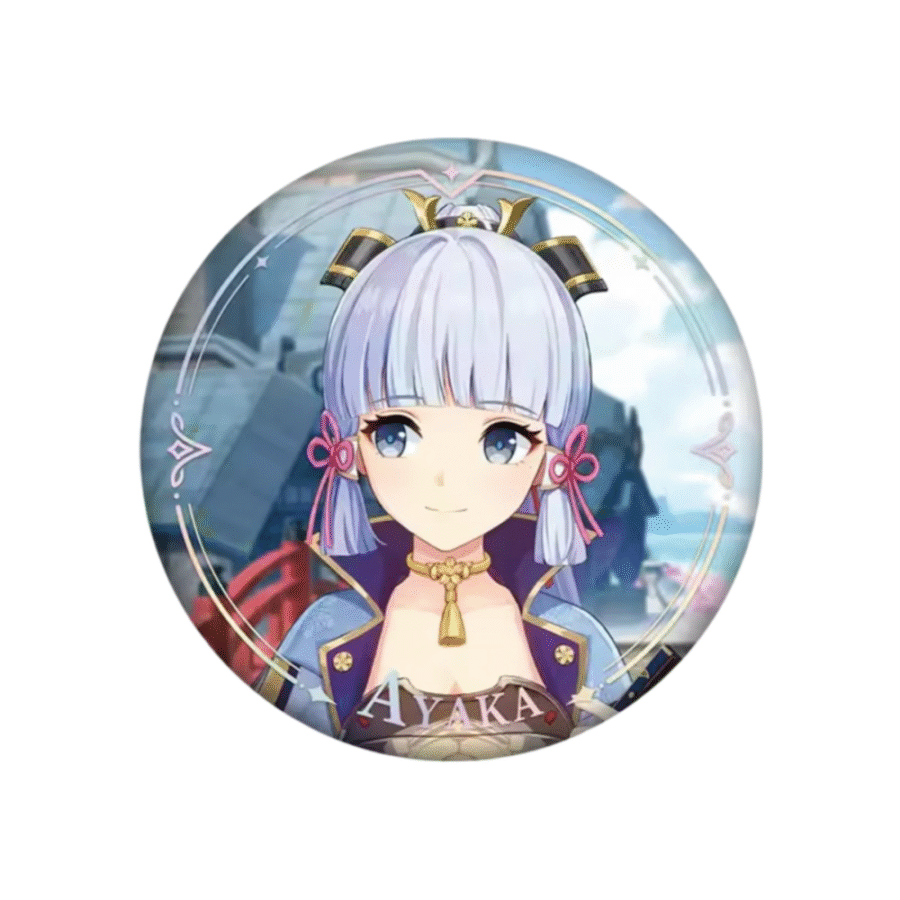 Anime Genshin Impact Ayaka Original Authentic Badge Anime Genshin Impact Ayaka Original Authentic Badge